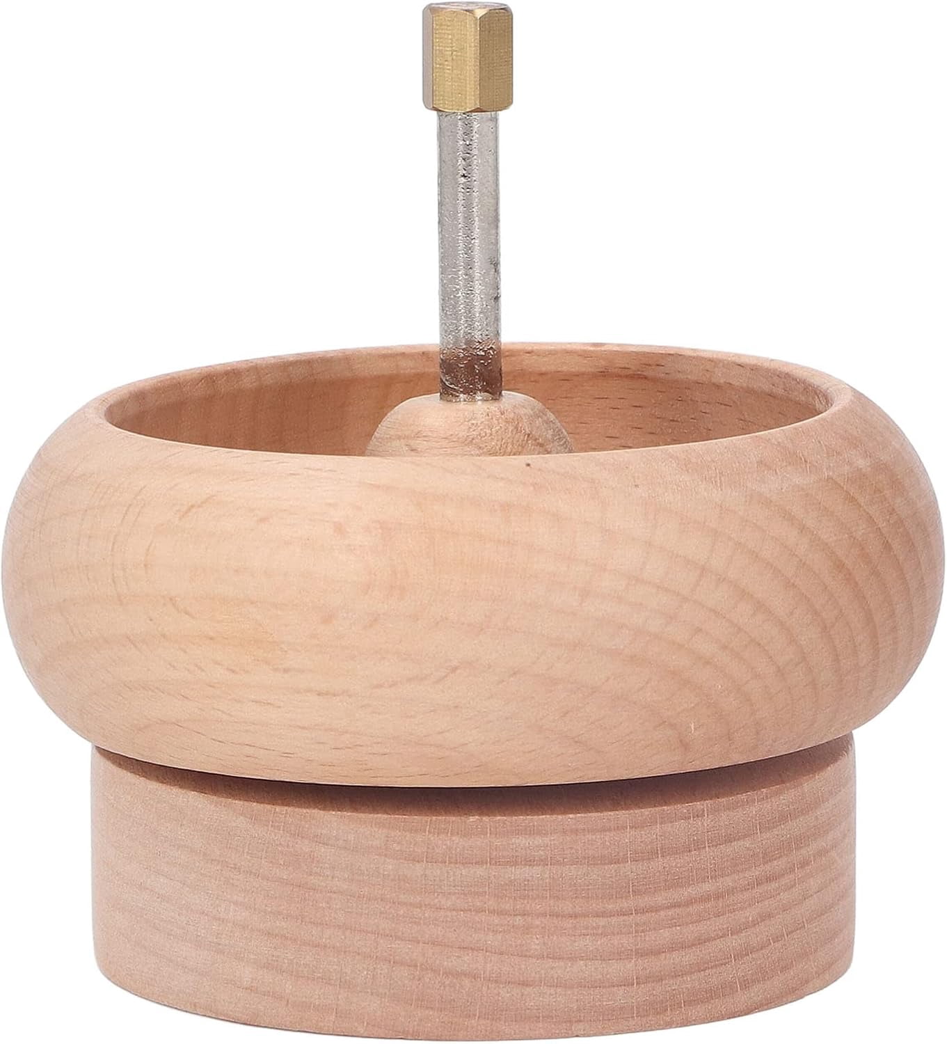 Beading Turning Bowl 10cm Wooden Bead Spinner for Jewelry Making with Quick and Easy Beading Tool Suitable for Beginners and Professionals for Bracelets Necklaces Crafting
