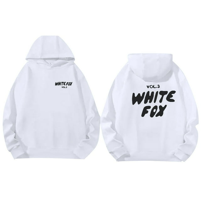 WhiteFox Liquidation Chandails à Capuchon pour Hommes Femmes Adolescentes Manches Longues Lettre Preppy Décontracté Graphique Chandails à Capuchon à Cordon Chandail Mignon Surdimensionné Chandail à Capuchon