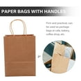 thumbnail image 2 of RENACLIPY 20Pcs Kraft Paper Bags for Bread Packing Oilproof Handle Paper Bag Suitable for Snack Storage, 2 of 5