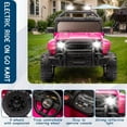 thumbnail image 5 of Okybaby 12V Kids Ride On Truck Car with Remote Control&Four-wheel Suspension, Toddler Electric Ride on Toys with Dual Motor,LED Light/USB/Bluetooth/Bonus Stickers for Kids 2+,Pink, 5 of 7