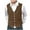 Brown, variant on Fancifize Retro Boys Western Vest Suede Cowboy Style Button up Vest Casual Waistcoat for Kids Boys Slim Fit Suit Vest Dress 3-12Y
