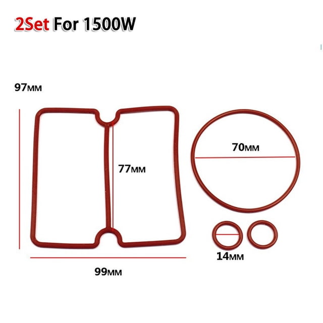 8Pcs/Set Nitrile Rubber Sealing Ring For Oil Free Air Compressor Cylinder Head