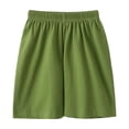 thumbnail image 4 of Girls Active Shorts Elastic Waistband Plain Shorts (Green 6-7Years), 4 of 9
