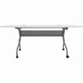thumbnail image 6 of Lorell White Laminate Flip Top Training Table - For - Table TopWhite Top - Silver Base - 4 Legs - 23.60" Table Top Length x 72" Table Top Width - 29.50" Height - Assembly Required - 1 Each, 6 of 7