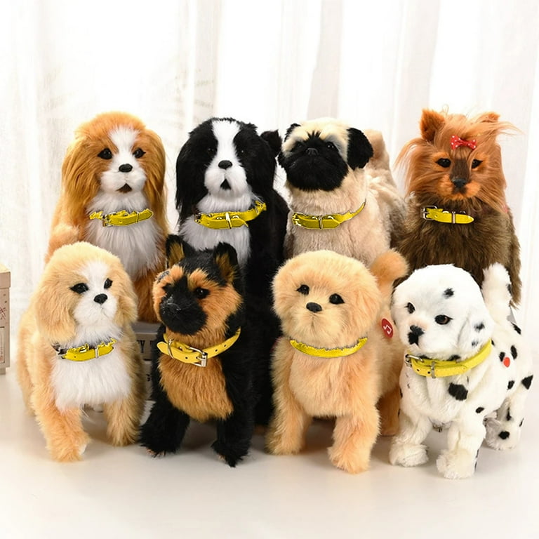 Electronic toy top dogs that walk