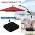 thumbnail image 4 of FUNDAZE 10ft Market Patio Umbrella with Base, Curved Cantilever Hanging Sun Shade with Crank & Tilt for Garden, Deck, Poolside,Red, 4 of 6