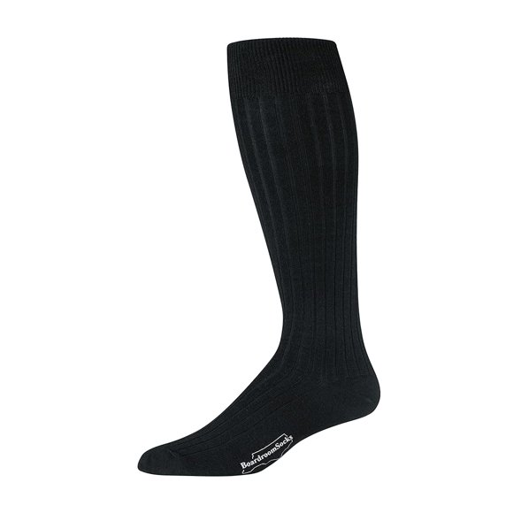 Chaussettes Habillées en Laine Mérinos pour Hommes – Chaussettes Habillées en Laine Côtelée pour Hommes Taille 8 - 12 – Chaussettes Confortables et Respirantes avec Talon et Orteil Renforcés par Boardroom, Noir