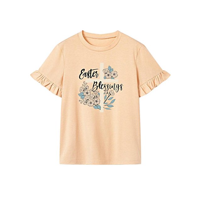 Camiseta de mujer Camiseta básica Camiseta de cuello redondo para mujer para compras navideñas Playa M