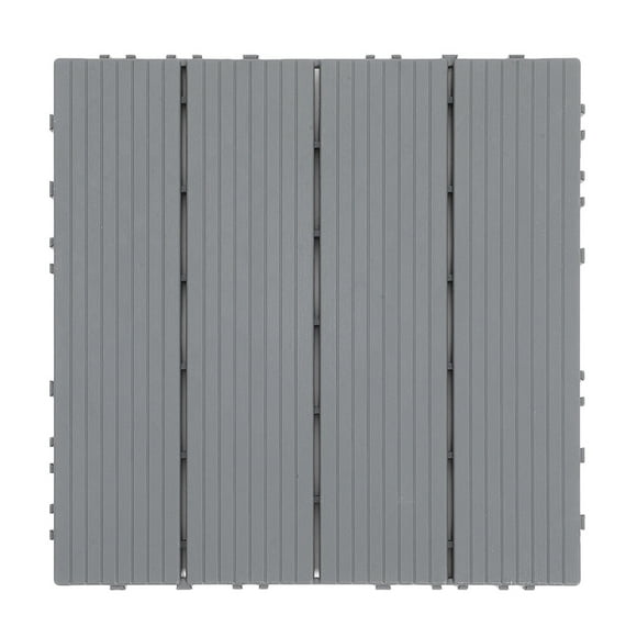 Waterproof Outdoor Deck Tiles Interlocking Plastic Wood Floor Waterproof Flooring for Patio Balcony Garden Backyard Poolside