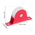 thumbnail image 2 of OULII 1Ensemble Roue de Poulie Échelle Rouge 3.2X1.7X0.7In avec Stabilité Améliorée pour Usage Intérieur Extérieur, 2 of 8