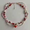 thumbnail image 5 of Collier Style Pastoral Fraise Papillon Design de Niche Perle Imitation Perlée Collier de Clavicule Bijoux de Cou Personnalisés, 5 of 5