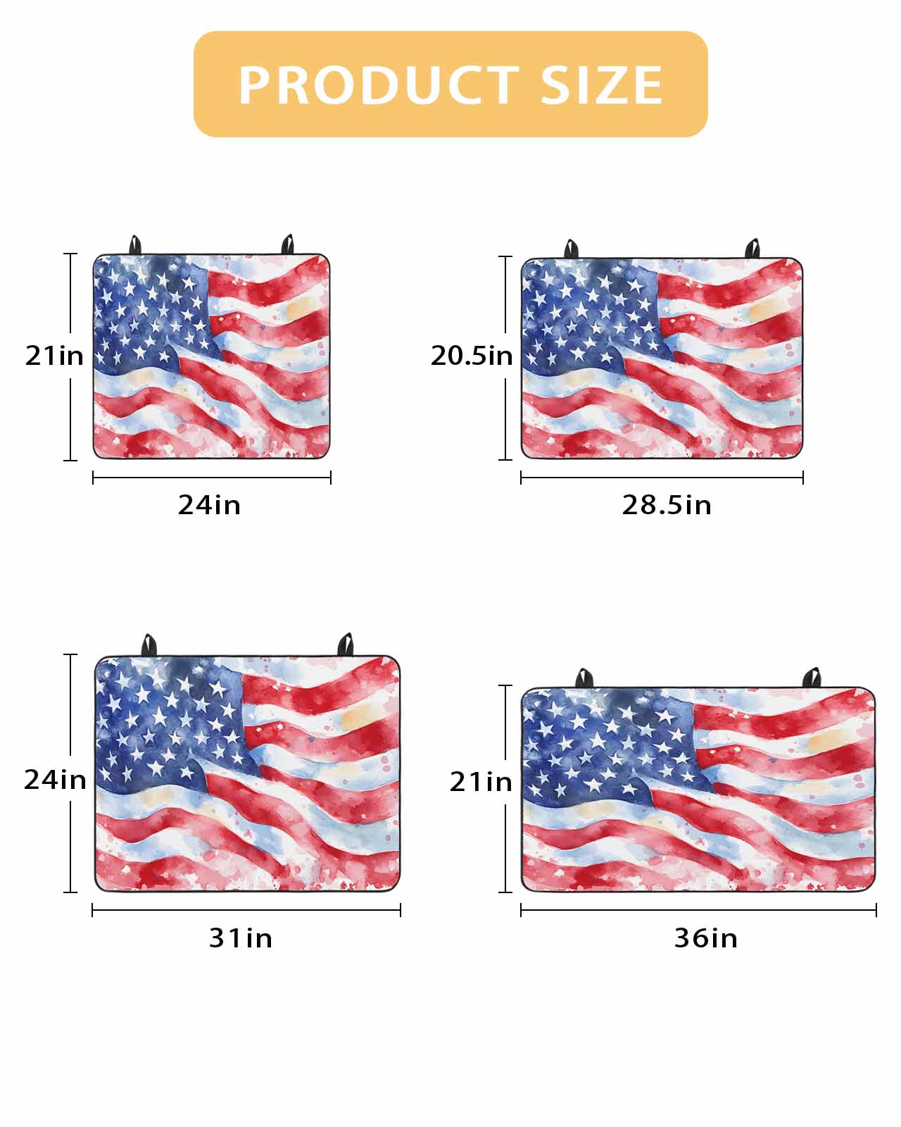 nqOlkjepod Large Induction Cooktop Protector Mat 36"x21", American Flag Stove Top Covers for Electric Stove, Watercolor Farmhouse USA Flag Decorative Stove Burner Cover Mats, Glass Top Stove Cover