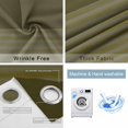 thumbnail image 4 of Olive Green Striped Blackout Curtains for Bedroom/Living Room, Thermal Insulated Kitchen Curtains, Vintage Stripes Ombre Grommet Darkening Window Treatment Drapes 52"x72"x2, 4 of 8