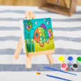 thumbnail image 4 of Wooden handicraft creative mini easel oil painting white canvas children's painting tools hand-painted home decoration Mini section - about 23cm, 4 of 5