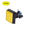 thumbnail image 1 of Uxcell Juego Botón de Presión 50x50 Cuadrado Interruptor de Botón LED de 12V con Microinterruptor Amarillo Paquete de 5, 1 of 5