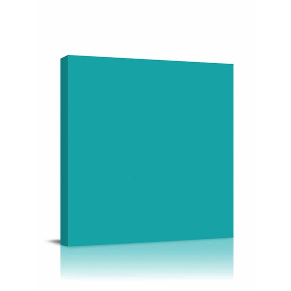 Teal Blue Canvas Wall Art, Solid Color Framed Wall Decor Modern Artwork Prints Painting for Living Room, Bedroom, Kitchen & Cafe Decor 12x12 Inch