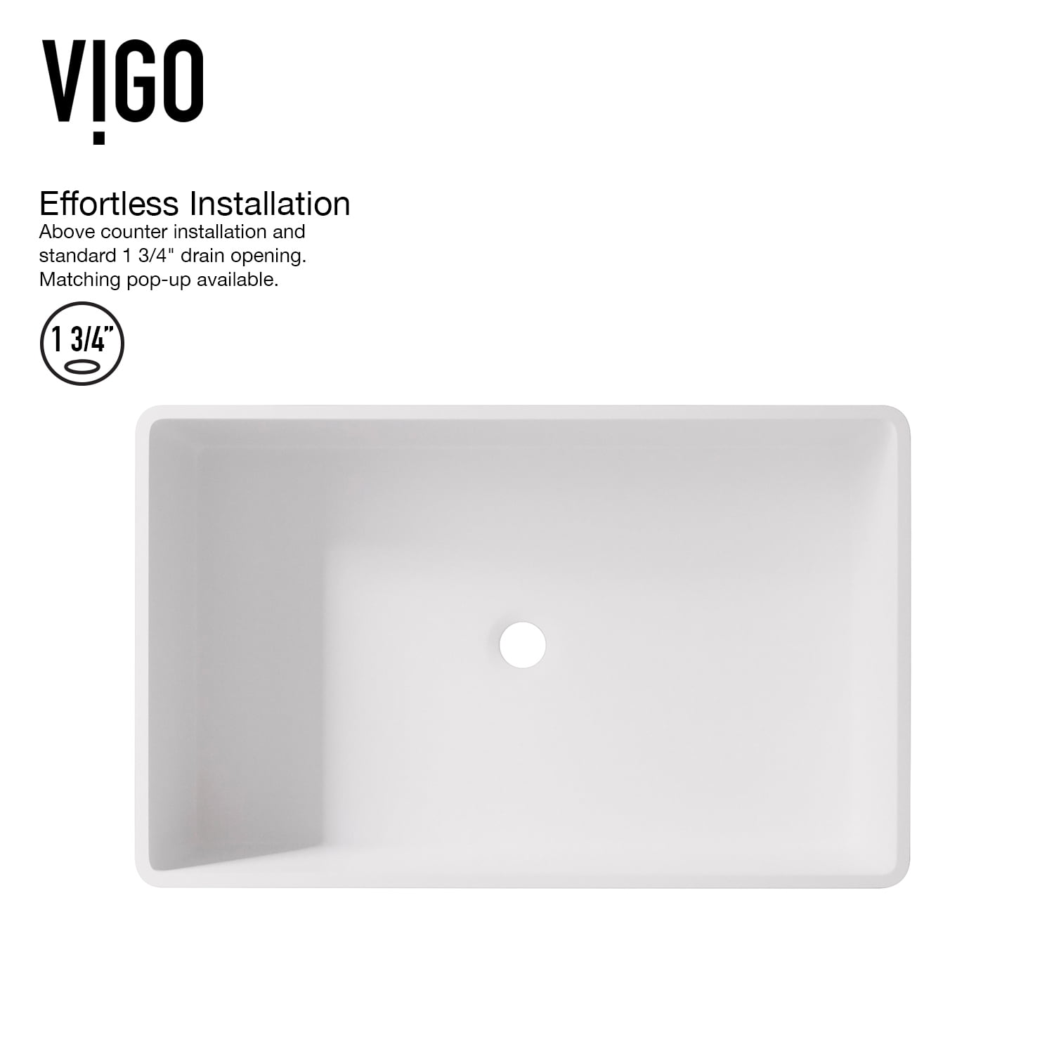 VIGO Matte Stone Magnolia Composite Rectangular Vessel Bathroom Sink in White with Cass Faucet and Pop-Up Drain in Matte Gold