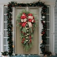 thumbnail image 5 of FastXmas 2.95 x 5.9 Ft Christmas Door Cover Christmas Hanging Banner Santa Claus Wreath Jingle Bell Door Curtain Xmas Pendant Cover Christmas Door Decor for House Wall Background Cloth Holiday Party, 5 of 6