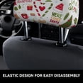 thumbnail image 4 of Kdxio Snowflakes Santa Claus Pattern Print 2 Piece Car Head Rest Covers Set Auto Front/Rear Seats Headrest Cover Universal Fit Most Cars,Sedan, SUV, 4 of 9