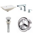thumbnail image 1 of 20.75-in. W CUPC Rectangle Bathroom Undermount Sink Set In White - Chrome Hardware - Overflow Drain Incl. AI-26063, 1 of 1
