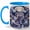 Blue, variant on Mystic Shrine Cat Coffee Mug, Fantasy Cat Lover Mug, Japan Inspired Birthday Christmas Gift, Moon Cherry Blossom Lantern Spirit Art, 11 oz White Ceramic Coffee Cup