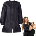 thumbnail image 2 of Professional Salon Smock Stylist Jacket,Waterproof Hairdresser Cape Barber Jacket,Lightweight and Breathable Pet Grooming Workwear for Women Men Anti-Static Hairdresser,M, 2 of 2