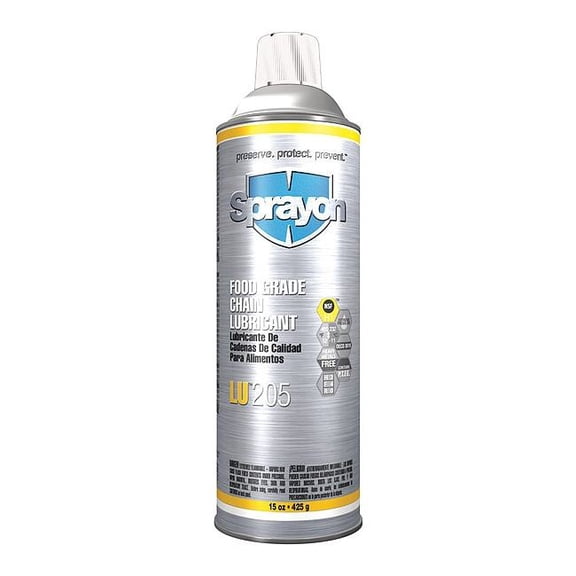 Food Grade Chain Lubricant, 15 oz, Aerosol S00205000
