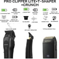 thumbnail image 2 of Supreme Trimmer 3-in-1 Barber Bundle | Pro Clipper Lite, T-Shaper Trimmer & Crunch Foil Shaver | Professional Beard Trimmer Men’s Hair Clipper Kit | Black, 2 of 9