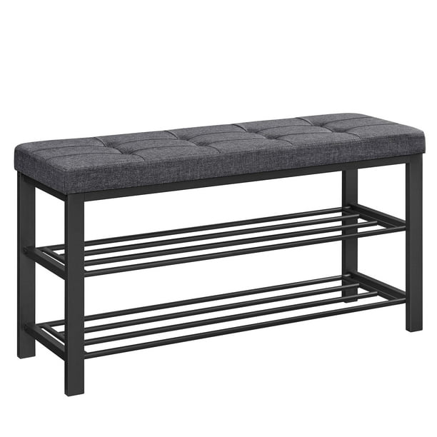 Banco para zapatos SONGMICS Entryway con cojín y espacio de almacenamiento, 10 pares