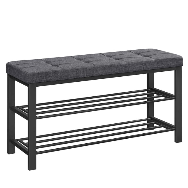 Banco para zapatos SONGMICS Entryway con cojín y espacio de almacenamiento, 10 pares