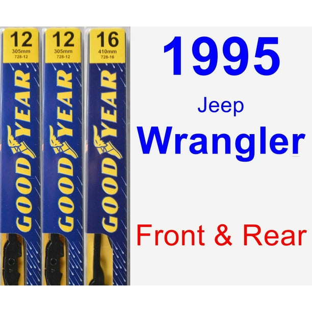 1995 Jeep Wrangler Wiper Blade Set/Kit (Front & Rear) (3 Blades) -  Premium 