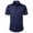 Navy(New), variant on PNTUTB Men's Solid Color Lightweight Breathable Casual Comfort Collared Button Down Short Sleeve Blouse