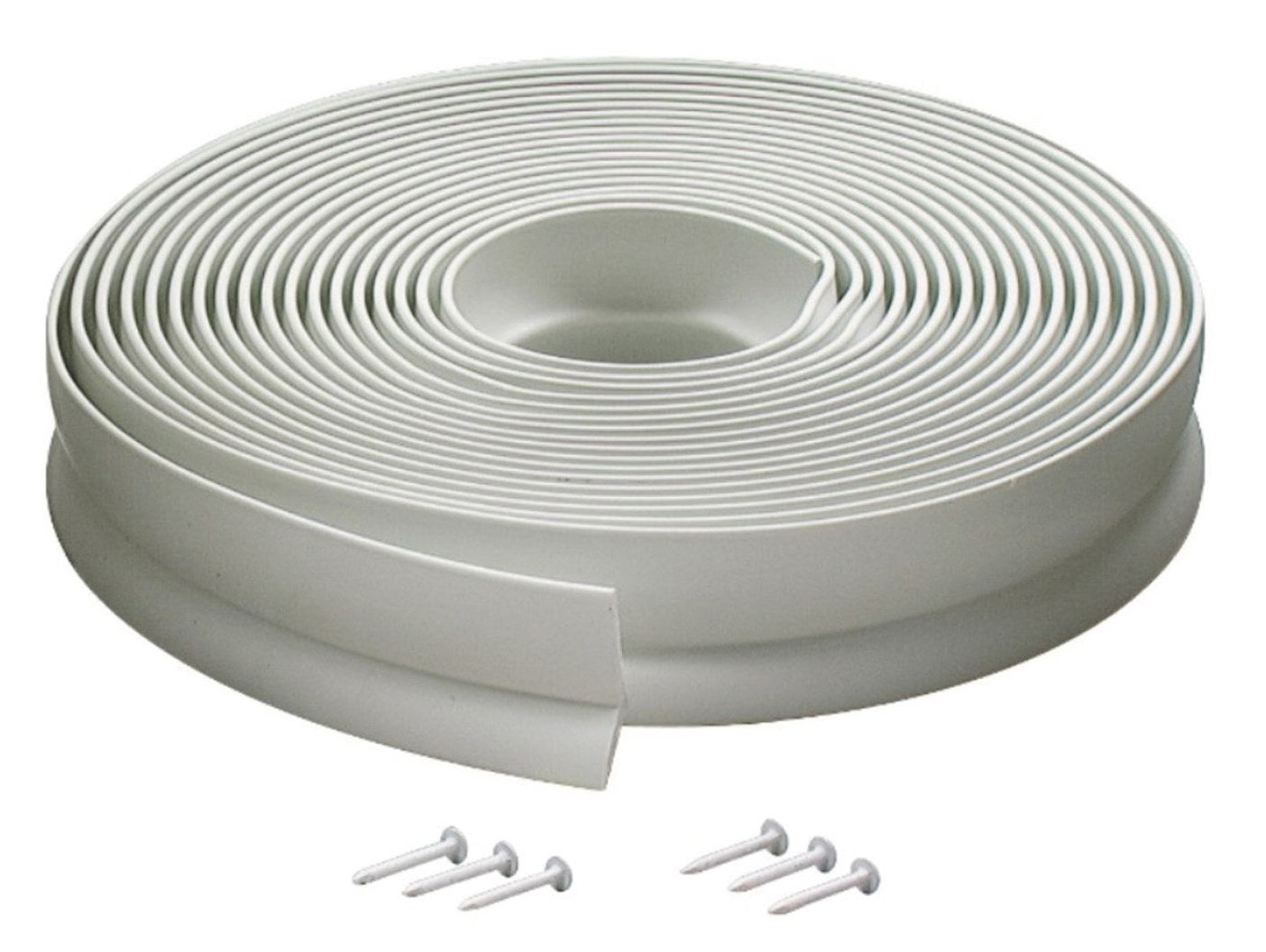 M D Building Products 3822 Vinyl Garage Door Top And Sides Seal 30 Feet White Prevents Drafts Dirt Insects And Rain From Entering Around By Md