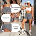 thumbnail image 4 of Cadmus Womens Athletic Running Shorts Lightweight High Split Comfy Liner for Gym Workout Track,4 Pack, 4 of 9