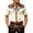 A#Beige709, variant on Arrow Western Embroidery Button Down Shirt For Men Short Sleeve Slim Tops Oktoberfest Bar Shirts