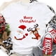 thumbnail image 2 of Camiseta de Feliz Navidad para mujer, Tops con estampado de renos de Papá Noel, ropa informal estilo Hip Hop, pantalón corto informal, camiseta de manga, ropa femenina, 2 of 5