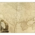 thumbnail image 2 of Vintage Maps 13x12 Black Ornate Wood Framed with Double Matting Museum Art Print Titled - Russian Tartary 1745, 2 of 4