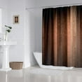 thumbnail image 5 of Brown Copper Shower Curtain Bronze Rust Striped Earth Tone Pale for Mens Peach Tan Clay Strip Farmhouse Rustic Vintage Bathroom Fabric 72x72 Inch with Plastic Hook, 5 of 6