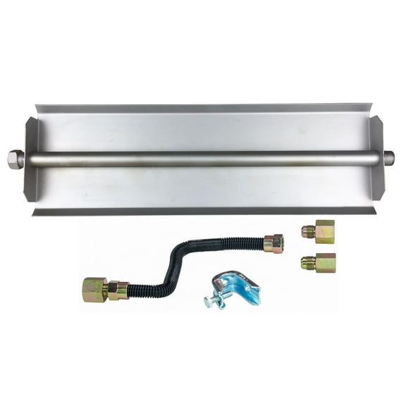 18" Powder Coated Linear Gas Burner with Complete NG Natural Gas Connection Kit