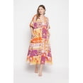 thumbnail image 1 of Oussum Robe Kaftan Longue Maxi à Boutons Imprimée pour Femme Grande Taille, 1 of 7