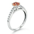 thumbnail image 3 of Gem Stone King 10K White Gold Ecstasy Mystic Topaz and White Lab Grown Diamond Wedding Engagement Solitaire Anniversary Ring (1.18 Cttw, Round 5MM, Gemstone, Available in Size 5, 6, 7, 8, 9), 3 of 4
