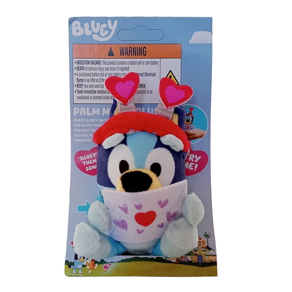 Bluey Palm Music Plush 4 in Valentines Day themed