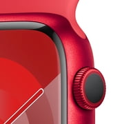 Apple Watch Series 9 GPS 45mm with Red Aluminum Case with Red Sport Band - M/L. Fitness Tracker, Blood Oxygen & ECG Apps, Always-On Retina Display