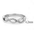 thumbnail image 2 of Wavy Silver Womens Ring 316L Stainless Steel Zircoin Anillo Color Plata Para Mujer Acero Inoxidable, 2 of 5