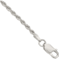 thumbnail image 2 of 925 Sterling Silver 2.25mm Rope Chain Twisted Link Necklace, 2 of 6