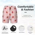 thumbnail image 5 of Balery Hand Drawn Strawberry Mens Swim Trunks Swim Shorts for Men Quick Dry Inseam Beach Shorts with Compression Liner Pocket-Small, 5 of 9
