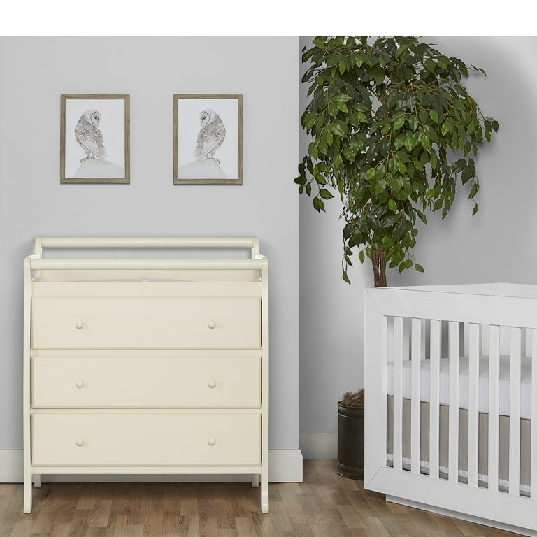 Dream On Me Liberty 3 Drawer Changing Table with Pad French White Walmart