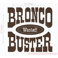 thumbnail image 1 of Bronco Buster Wanted Vinyl Lettering Art Wall Decals Bedroom Decor Quote 23x23-Inch Chocolate Brown, 1 of 5
