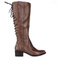 thumbnail image 3 of Womens Steve Madden Laceup Western Boots - Cognac, 3 of 6