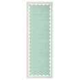 thumbnail image 4 of Nanan 2'x6' Scalloped Edge Area Rug, Machine Washable Low-Profile Woven Carpet, Non-Slip Soft Textured Rug for Living Room Bedroom Nursery Home Decor,Green, 4 of 7